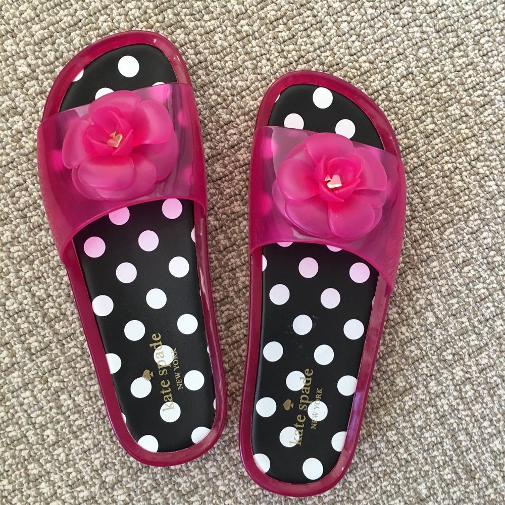 Kate Spade PVC Slides Sandals - NWOT
